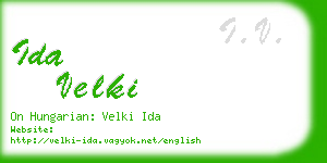 ida velki business card